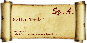 Szita Arnó névjegykártya